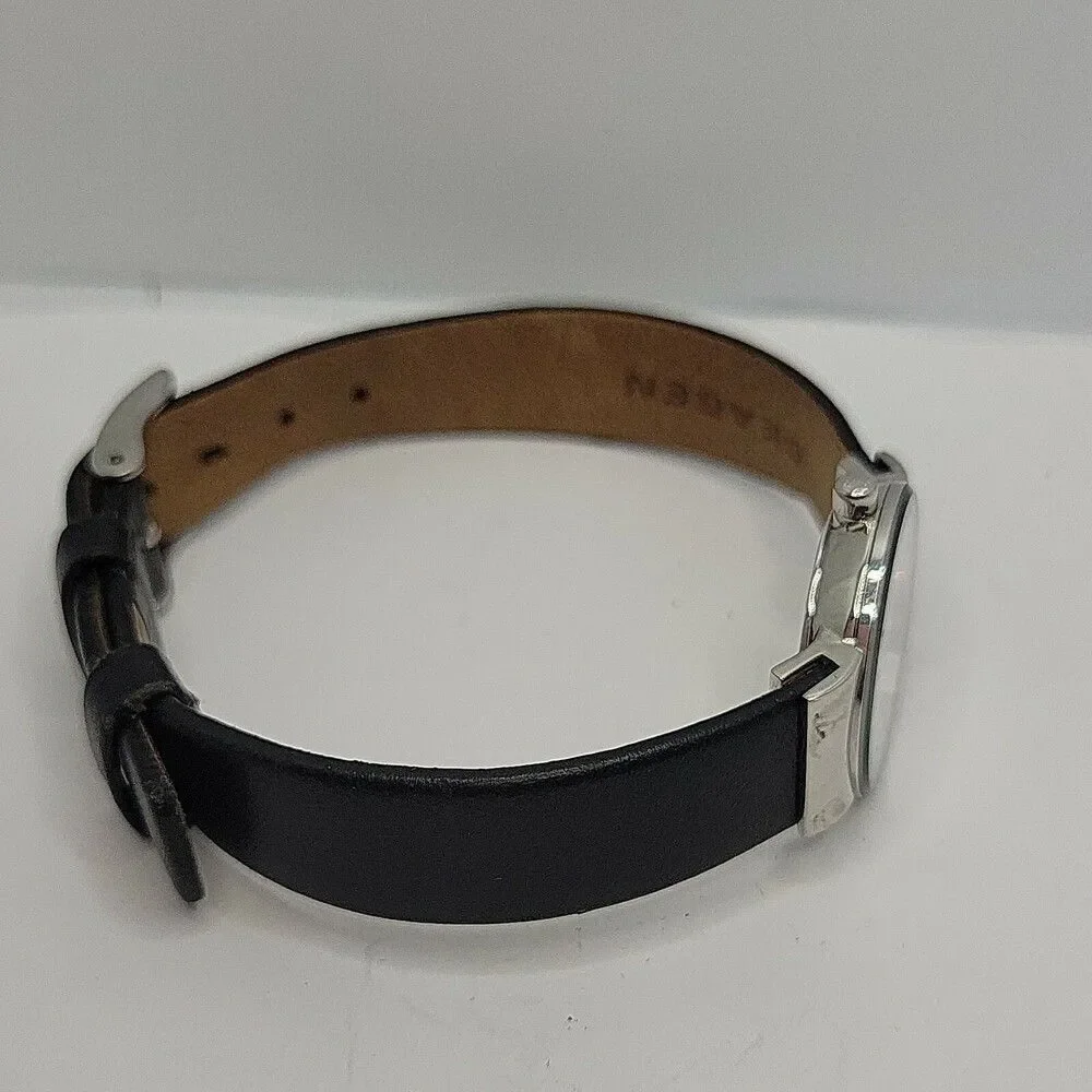 Skagen Steel 358XSSLBC Womens Black Leather Analog Dial Quartz Wrist Watch AM751
